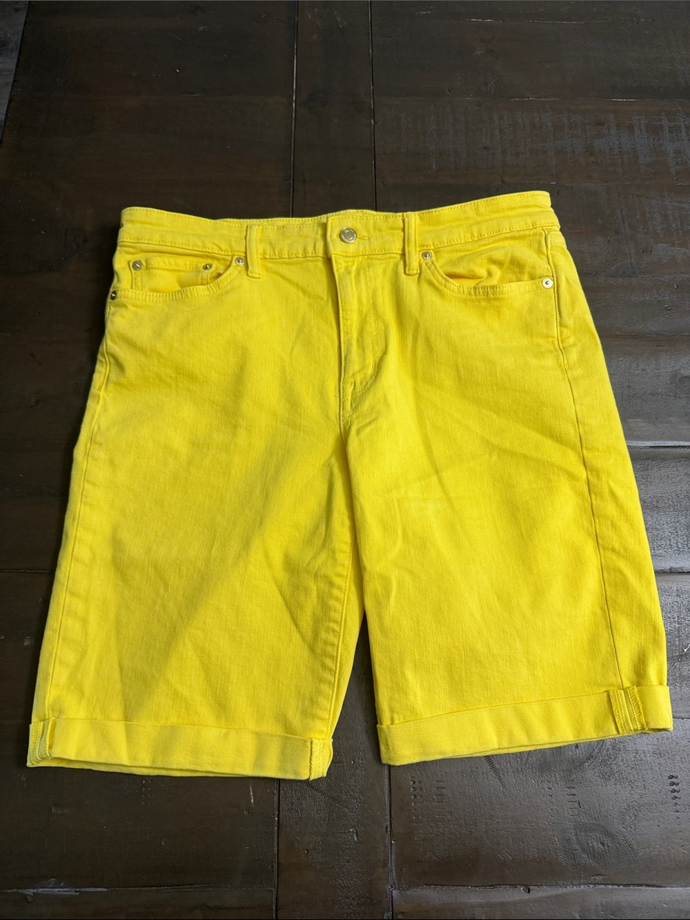 Ralph Lauren Bright Yellow stretch Denim Shorts